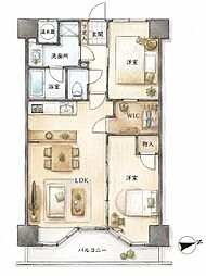 ロワールマンション空港南 2SLDKの間取図画像