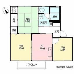 ラヴニーナ 3Kの間取図画像