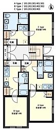 ラシクラス氷川台 1Kの間取図画像