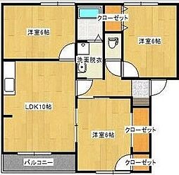 並榎ガーデンヒルズ 3LDKの間取図画像