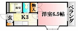 ソギモトビル 1Kの間取図画像