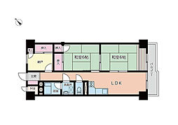 東海町田マンション 2SLDKの間取図画像