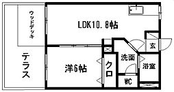 メイクリマールA 1LDKの間取図画像