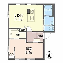 グリーンステージA 1LDKの間取図画像