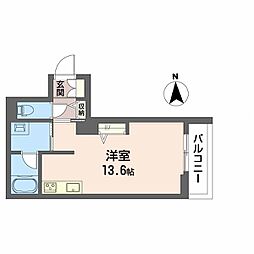 シャーメゾン月の杜 ワンルームの間取図画像
