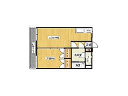 フォルム小倉南壱番館 1LDKの間取図画像