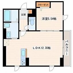 ルアーナエールレジデンス 1LDKの間取図画像