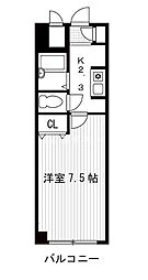 ハイツ平和 1Kの間取図画像