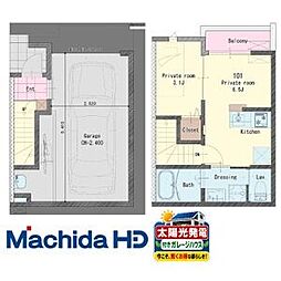 あんしんVieM野々上13-4003(ガレージハウス) 1DKの間取図画像