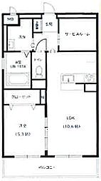 Lesage小池原 1SLDKの間取図画像