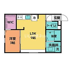 Amour Arbre 1LDKの間取図画像