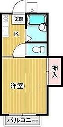 エトワールABe 1Kの間取図画像
