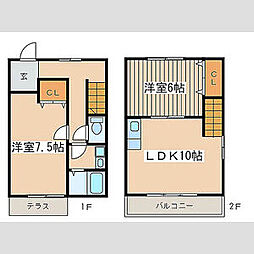 ファーストテラス 2LDKの間取図画像