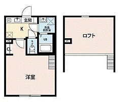 オラージュ町田 1Kの間取図画像