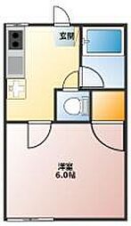 ファイブ鶴巻 ワンルームの間取図画像