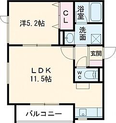 苫小牧市住吉町2丁目アパート 1LDKの間取図画像