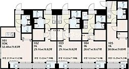 SKリデンテ白井笹塚IV ワンルームの間取図画像