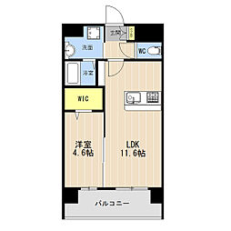 LIBTH菊陽227 1LDKの間取図画像