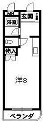グリーンハイツ ワンルームの間取図画像