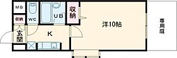 ローレルハイツ 1Kの間取図画像