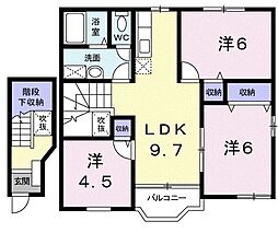 グリーンパールA 3LDKの間取図画像