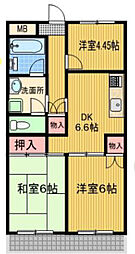 エクセル富士見 3DKの間取図画像