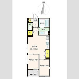 メゾン双葉 2LDKの間取図画像