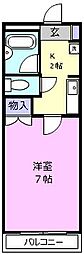 サンライズ江戸橋 1Kの間取図画像
