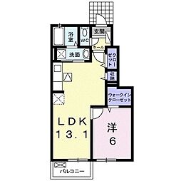 ボンボヤージュ1 1LDKの間取図画像