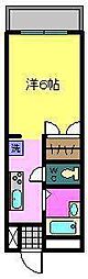 サカイプラザS 1Kの間取図画像