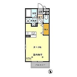 ネオウイング ワンルームの間取図画像