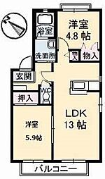 間取図画像 2LDK