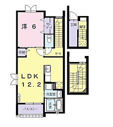 インノバ−レ・Ｓ 3階1LDKの間取り