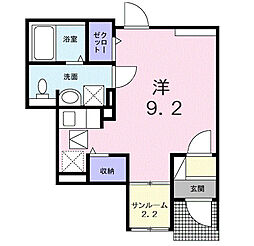 ルピナス8 ワンルームの間取図画像