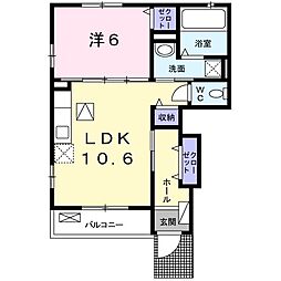 トレスアレグリア 1LDKの間取図画像