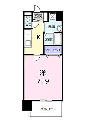 ギャラン菅原 1Kの間取図画像