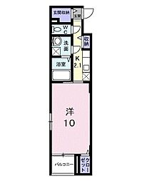 ブリズメゾン 1Kの間取図画像