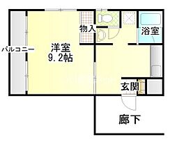 グリーンパーク 1DKの間取図画像