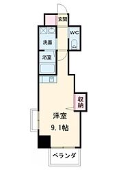 MDIフォレストガーデン三ケ森 ワンルームの間取図画像