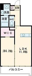ウイングス八幡駅前 1LDKの間取図画像