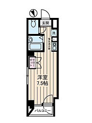 宮崎ビル ワンルームの間取図画像