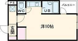 JR東海道・山陽本線 南草津駅 徒歩17分の賃貸マンション 1階ワンルームの間取り