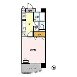 パレドールＫｏｎｉｓｈｉ 5階1Kの間取り