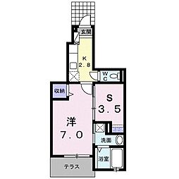ジェルメ南葛西 1SKの間取図画像