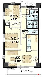 u・ステージ3 2LDKの間取図画像