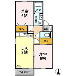 ロイヤルビレッジY・S3 2DKの間取図画像