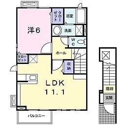 シュティルシェーネ2 1LDKの間取図画像