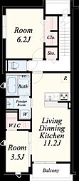 グランクリュ大野城A 2LDKの間取図画像