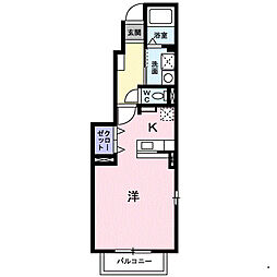 ファインリバーB ワンルームの間取図画像