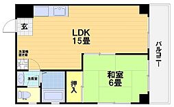Ｌｉｏ・25 3階1LDKの間取り